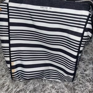 Kate Spade Black and White Striped lunch bag